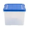 Iris WeatherPro 55.7 Qt. Latch Lid Storage Bin, Clear/Blue (500201) -Bostitchy Store 0ACF3BAD 3200 42B2 860FA2B233970176 s7