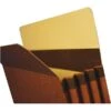 Quill Brand® Heavy Duty Reinforced File Pocket, 3 1/2" Expansion, Letter Size, Brown, 25/Box (7C1524) -Bostitchy Store 133957 s7