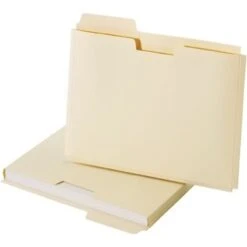 Quill Brand® File Pocket, 3/4" Expansion, Letter Size, Manila, 25/Pack (7153L25-QCC)