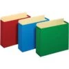 Quill Brand® Reinforced File Pocket, 3 1/2" Expansion, Letter Size, Assorted, 4/Pack (7FC1524E4ASST) -Bostitchy Store 171758 s7