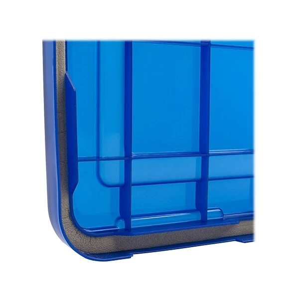 Iris WeatherPro 55.7 Qt. Latch Lid Storage Bin, Clear/Blue (500201) 5 Iris WeatherPro 55.7 Qt. Latch Lid Storage Bin, Clear/Blue (500201) - Image 3