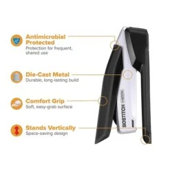 Bostitch InPower® Spring-Powered Desktop Stapler, 28-Sheets, Silver/Black (ACF1110) -Bostitchy Store 66225150 4339 4A70 AC277FAB50BC76A9 s7