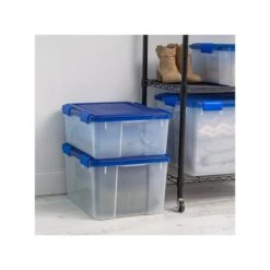 Iris WeatherPro 55.7 Qt. Latch Lid Storage Bin, Clear/Blue (500201) 14 Iris WeatherPro 55.7 Qt. Latch Lid Storage Bin, Clear/Blue (500201) -Bostitchy Store 70E6457B B550 481B A5C67B66E22B84B5 s7