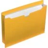 Quill Brand® Reinforced File Jacket, 2" Expansion, Letter Size, Yellow, 50/Box (74920YW)