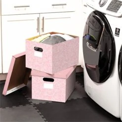 Fellows Basic Duty Storage Box, Lift Off Lid, Letter/Legal Pink Rose, 4/Pack (100016406) -Bostitchy Store 84F396F4 D6C1 4366 A2673C8C776B6C7A s7