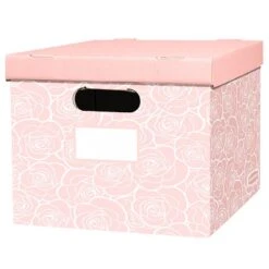 Fellows Basic Duty Storage Box, Lift Off Lid, Letter/Legal Pink Rose, 4/Pack (100016406) -Bostitchy Store 970D0757 83F5 4D06 A9C0E534CC4DD784 s7