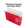 Staples® Reinforced File Pocket, Letter Size, Assorted Colors, 5/Pack (227132)