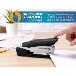 Bostitch InPower® Spring-Powered Desktop Stapler, 28-Sheets, Silver/Black (ACF1110) -Bostitchy Store B340374F B7A8 4973 911B40028D1E34E6 s7