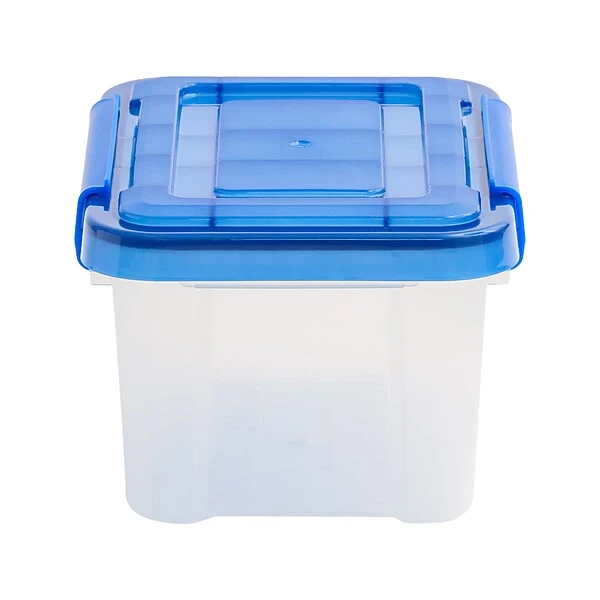 Iris WeatherPro 6.5 Qt. Latch Lid Storage Bin, Clear/Blue (500198) 3 Iris WeatherPro 6.5 Qt. Latch Lid Storage Bin, Clear/Blue (500198)