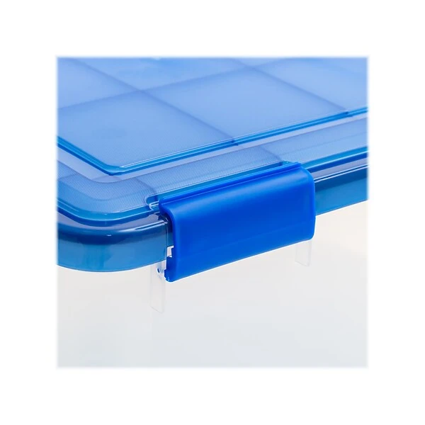 Iris WeatherPro 55.7 Qt. Latch Lid Storage Bin, Clear/Blue (500201) 4 Iris WeatherPro 55.7 Qt. Latch Lid Storage Bin, Clear/Blue (500201) - Image 2