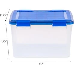Iris WeatherPro 55.7 Qt. Latch Lid Storage Bin, Clear/Blue (500201) 12 Iris WeatherPro 55.7 Qt. Latch Lid Storage Bin, Clear/Blue (500201) -Bostitchy Store E7BBB5A4 248F 405C A01674AAAC919C25 s7