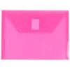 JAM Paper® Plastic Envelopes With Hook & Loop Closure, Index Booklet, 5.5" X 7.5", Fuchsia Pink Poly, 12/Pack (920V0FU) -Bostitchy Store m001299068 s7
