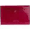 JAM Paper® Plastic Envelopes With VELCRO® Brand Closure, Letter Booklet, 9.75 X 13, Red Poly, 12/pack (235827787) -Bostitchy Store m001611157 s7