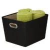 Honey Can Do Medium Decorative Storage Tote With Handles Black (SFT-03072) -Bostitchy Store m002668779 s7