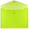 JAM Paper® Plastic Envelopes With Snap Closure, Letter Booklet, 9.75 X 13, Lime Green, 12/Pack (218S0LI) -Bostitchy Store m002870095 s7