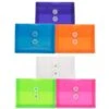 JAM Paper® Plastic Envelopes With Button And String Tie Closure, Index Booklet, 5.5 X 7.5, Assorted Colors, 6/Pack (920B1ASSRTD) -Bostitchy Store m002946964 s7