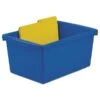 Storex 22 Quart Storage Bins, Assorted Colors, 6/Carton (STX61515U06C)