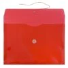 JAM Paper® Plastic Envelopes With Button And String Tie Closure, Letter Booklet, 9.75 X 13, Red Poly, 12/pack (218B1RE) -Bostitchy Store m004857999 s7