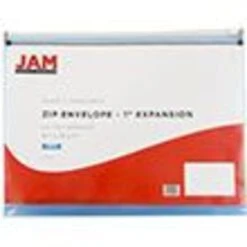 JAM Paper® Plastic Expansion Envelopes With Zip Closure, Letter Booklet, 9.75 X 13, Blue, 12/Pack (218Z1bu) -Bostitchy Store m004858270 s7