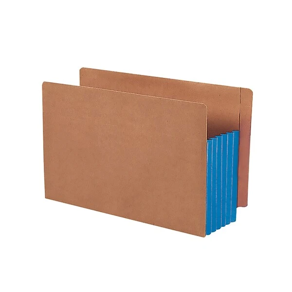 Smead 30% Recycled Heavyweight Reinforced File Pocket, 5 1/4" Expansion, Legal Size, Blue, 10/Box (74689) 3 Smead 30% Recycled Heavyweight Reinforced File Pocket, 5 1/4" Expansion, Legal Size, Blue, 10/Box (74689)