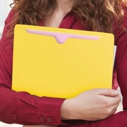 Smead Reinforced File Jackets, Reinforced Straight Cut Tab, Letter Size, Yellow, 100/Box (75511) 13 Smead Reinforced File Jackets, Reinforced Straight Cut Tab, Letter Size, Yellow, 100/Box (75511) -Bostitchy Store m004895693 s7