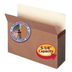 Smead File Pockets, 5.25" Expansion, Letter Size, Redrope, 50/Box (73810) -Bostitchy Store m004895736 s7