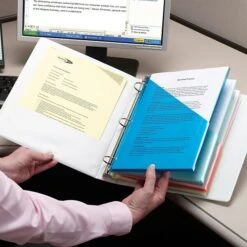 Smead Organized Up Poly Binder Pockets, 3-Hole Punched, Assorted Colors, 5/Pack (89505) -Bostitchy Store m004896958 s7