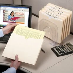 Smead Reinforced File Jacket, 1" Expansion, Letter Size, Manila, 50/Box (75520) -Bostitchy Store m004896973 s7