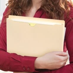 Smead Reinforced File Jacket, 1" Expansion, Letter Size, Manila, 50/Box (75520) -Bostitchy Store m004896974 s7