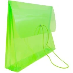 JAM Paper® Plastic Envelope With Elastic Band, 9.75 X 13 With 2.625 Inch Expansion, Lime Green, Sold Individually (218E25LI) -Bostitchy Store m005745157 s7
