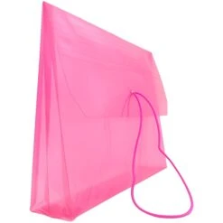 JAM Paper® Plastic Envelopes With 2 5/8 Expansion, Elastic Closure, Letter Booklet, 9.75x13, Fuchsia Pink Poly, 1/pk (218E25FU) -Bostitchy Store m005745160 s7