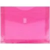 JAM Paper® Plastic Envelopes With Hook & Loop Closure, 2" Exp, Letter Booklet, 9.75" X 13", Fuchsia Pink Poly, 12/pack (218V2FU) -Bostitchy Store m005745161 s7