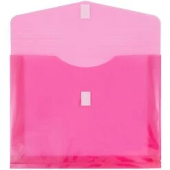 JAM Paper® Plastic Envelopes With Hook & Loop Closure, 2" Exp, Letter Booklet, 9.75" X 13", Fuchsia Pink Poly, 12/pack (218V2FU) 8 JAM Paper® Plastic Envelopes With Hook & Loop Closure, 2" Exp, Letter Booklet, 9.75" X 13", Fuchsia Pink Poly, 12/pack (218V2FU) -Bostitchy Store m005745162 s7