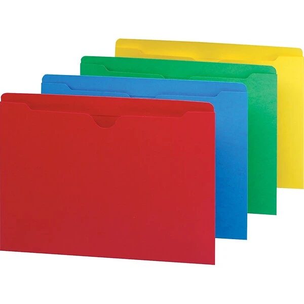 Smead 10% Recycled Reinforced File Jacket, Letter Size, Assorted, 100/Box (24900ASMT) 3 Smead 10% Recycled Reinforced File Jacket, Letter Size, Assorted, 100/Box (24900ASMT)