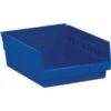 Quill Brand 11 5/8" X 11 1/8" X 4" Plastic Shelf Bin, Blue, 8/Case (BINPS105B) -Bostitchy Store s0708489 s7