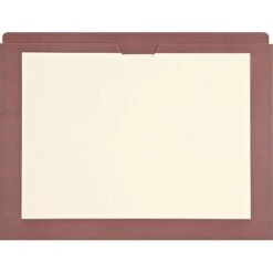Medical Arts Press® Top-Tab Colored Border File Pockets; Brown