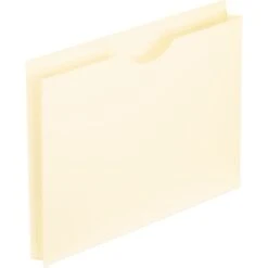Pendaflex 10% Recycled File Jacket, 1 1/2" Expansion, Letter Size, Manila, 50/Box (PFX22150)