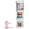 Deflect-o Stacking Canisters, Clear/White (20101CR) -Bostitchy Store s1044179 s7