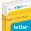 Pendaflex 10% Recycled Reinforced File Pocket, 5 1/4" Expansion, Letter Size, Yellow (2366396) -Bostitchy Store s1061731 s7