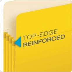 Pendaflex 10% Recycled Reinforced File Pocket, 5 1/4" Expansion, Letter Size, Yellow (2366396) -Bostitchy Store s1061733 s7