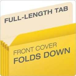 Pendaflex 10% Recycled Reinforced File Pocket, 5 1/4" Expansion, Letter Size, Yellow (2366396) -Bostitchy Store s1061734 s7