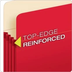 Pendaflex 10% Recycled Reinforced File Pocket, 5 1/4" Expansion, Letter Size, Red (2548672) -Bostitchy Store s1061749 s7