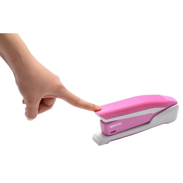 Bostitch InCourage™ Spring-Powered Desktop Stapler, 20-Sheet, Pink/White (1188) 4 Bostitch InCourage™ Spring-Powered Desktop Stapler, 20-Sheet, Pink/White (1188) - Image 2
