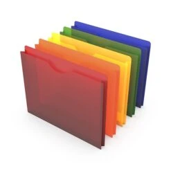 TRU RED™ Moisture Resistant File Pockets, Letter Size, Assorted Colors, 10/Pack (TR18372)