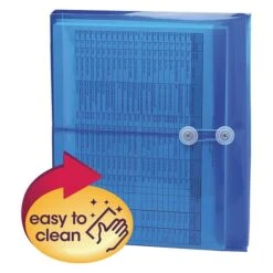 Smead Poly Envelope, Side-Load, 1-1/4" Expansion, Letter Size, Blue, 5/Pack (89522)