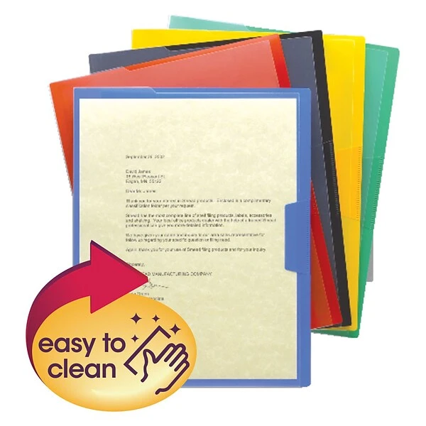 Smead Organized Up Poly File Jacket, Letter Size, Assorted, 5/Pack (85740) 3 Smead Organized Up Poly File Jacket, Letter Size, Assorted, 5/Pack (85740)