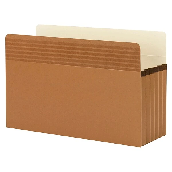 Smead Easy Grip Paper Stock File Pocket, 5.25" Expansion, Legal Size, Redrope, 10/Box (73211) 5 Smead Easy Grip Paper Stock File Pocket, 5.25" Expansion, Legal Size, Redrope, 10/Box (73211) - Image 3