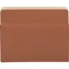 Quill Brand® Reinforced File Pocket, 1 3/4" Expansion, Letter Size, Brown, 25/Box (7Q1514) -Bostitchy Store s1201484 s7