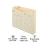 Staples Reinforced Pre-Printed File Jacket, 2" Expansion, Letter Size, Manila, 50/Box (TR486083)