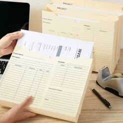 Staples Reinforced Pre-Printed File Jacket, 2" Expansion, Letter Size, Manila, 50/Box (TR486083) -Bostitchy Store s1227782 s7